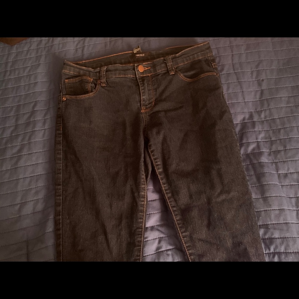 Dark blue jeans